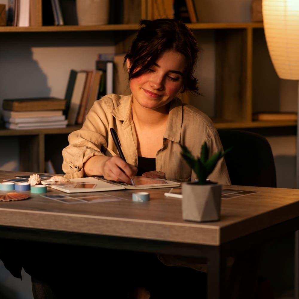 A writer at work in the Aspiring Pens publishing program