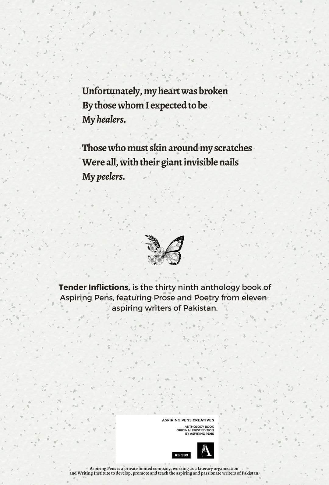 Tender Inflictions - back cover