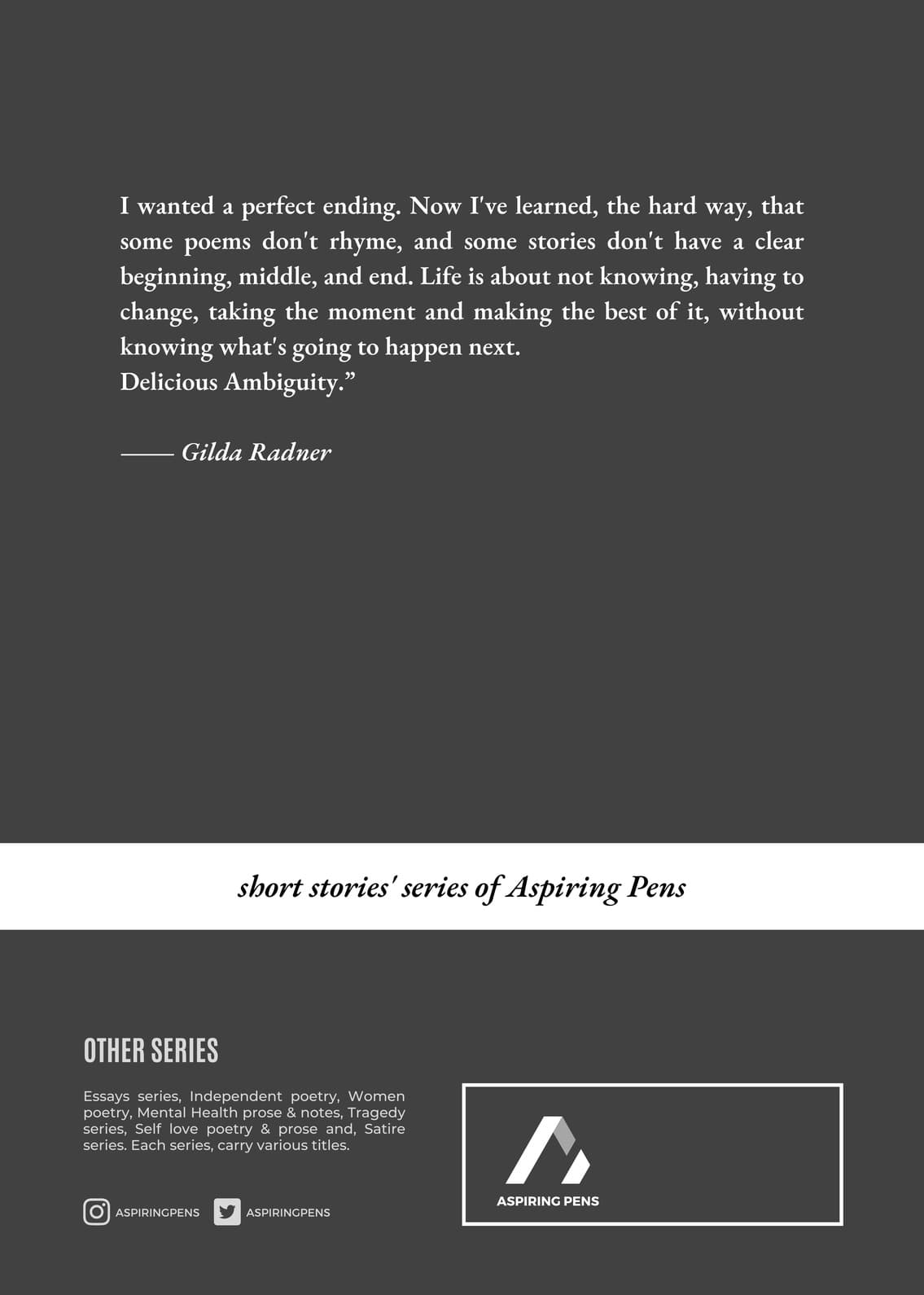 Twenty Twenties — back cover