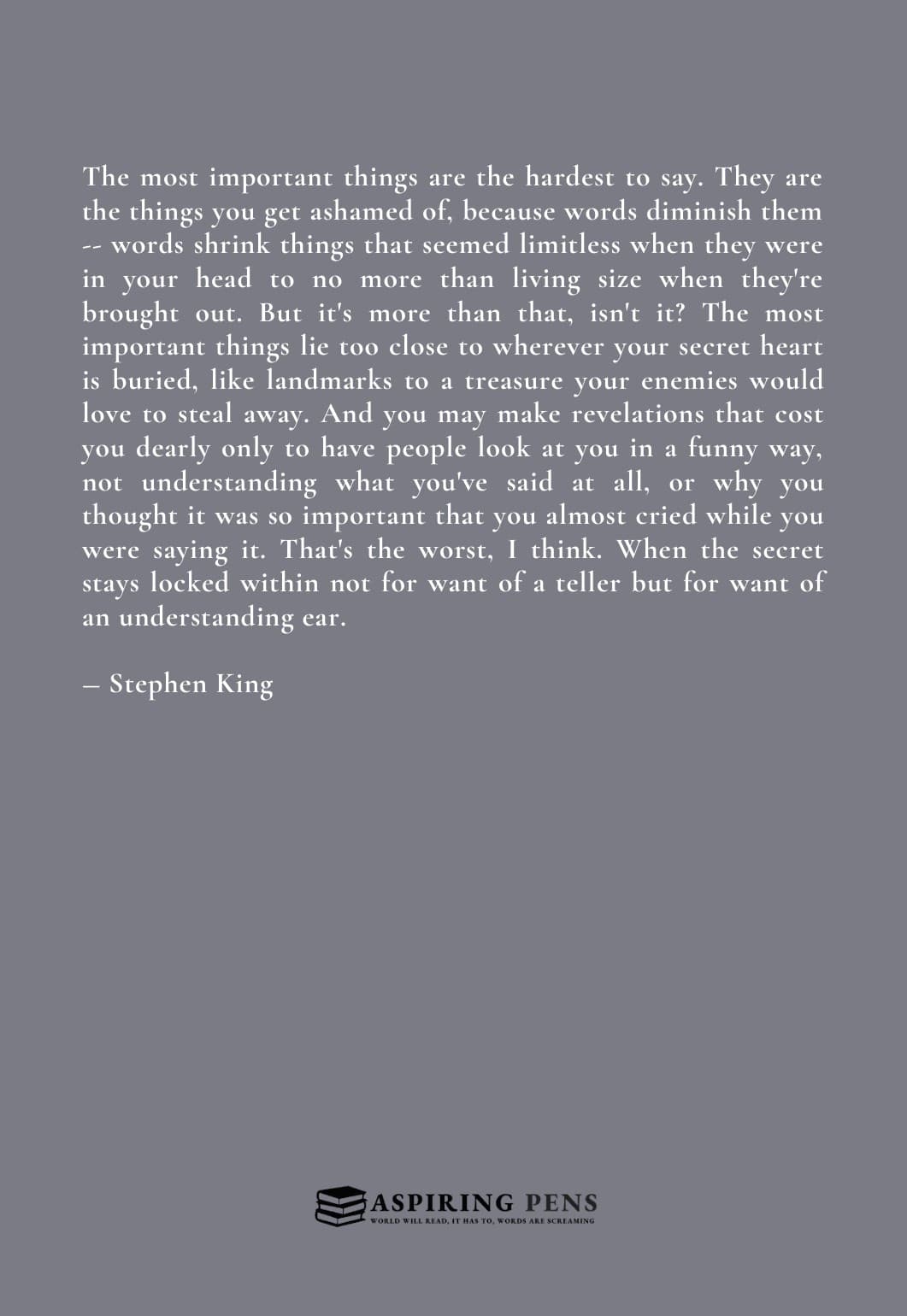 Unuttered — back cover