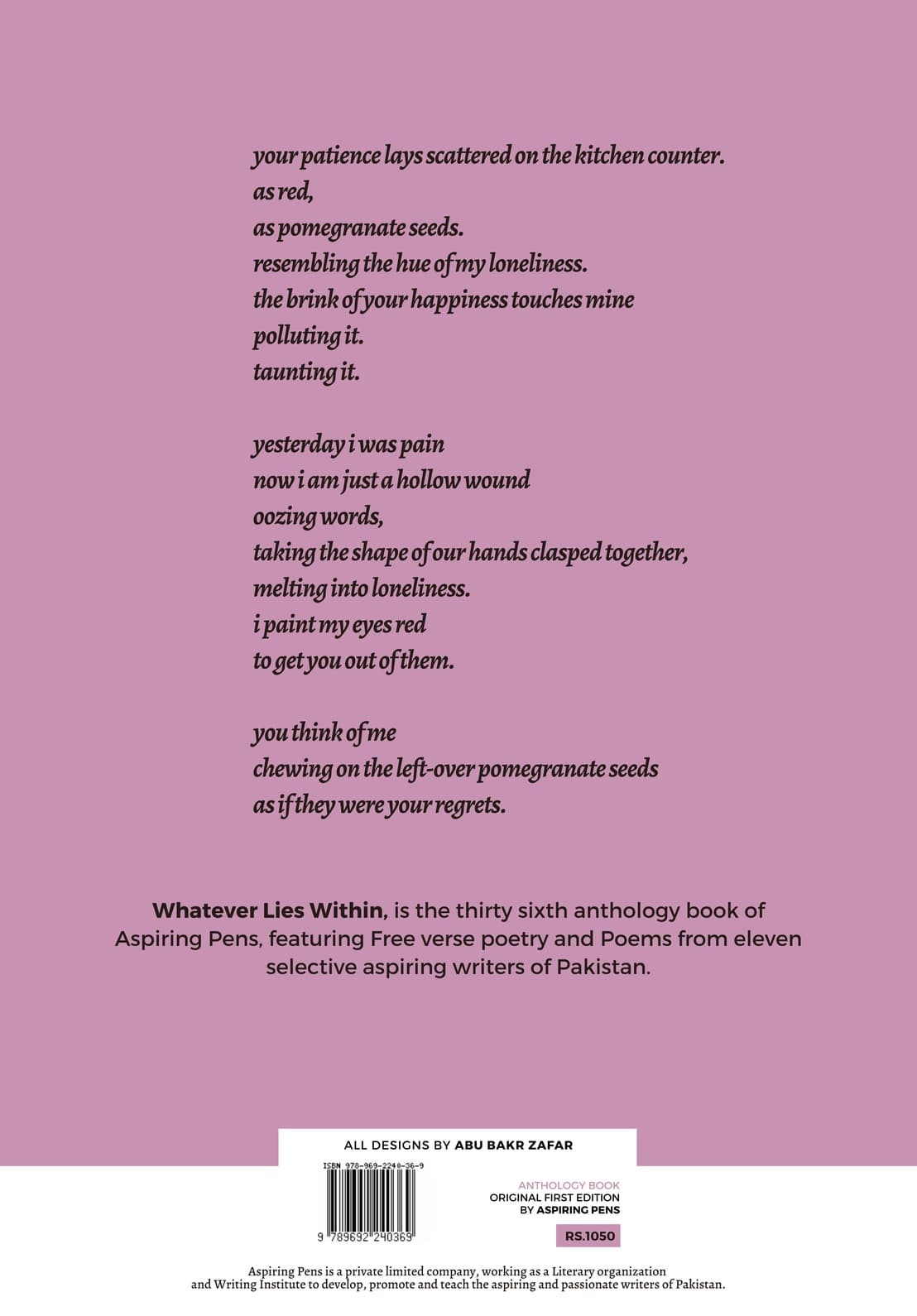 Whatever Lies Within — back cover