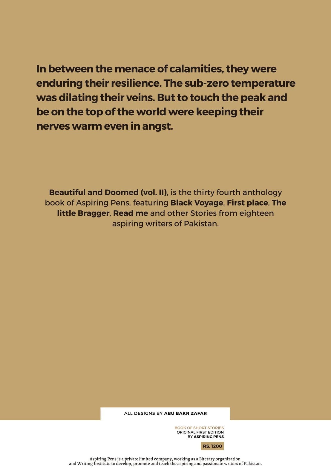 Beautiful & Doomed II - back cover