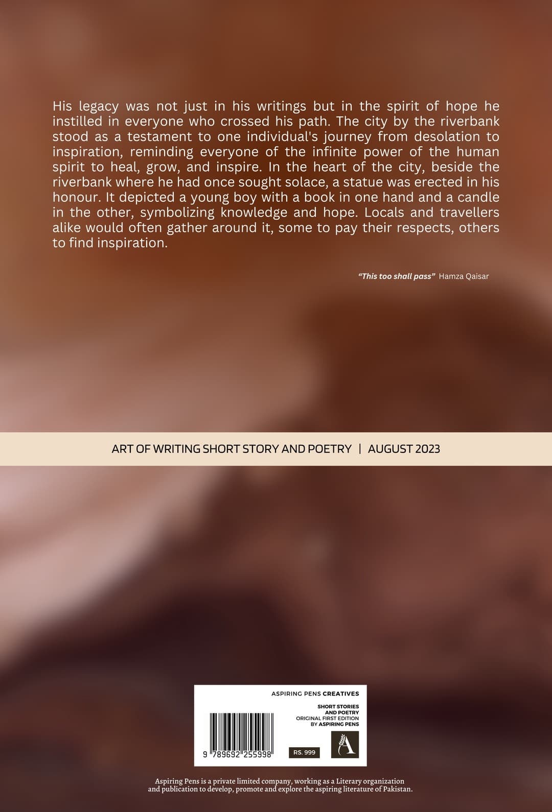 Serenade of the Souls - back cover