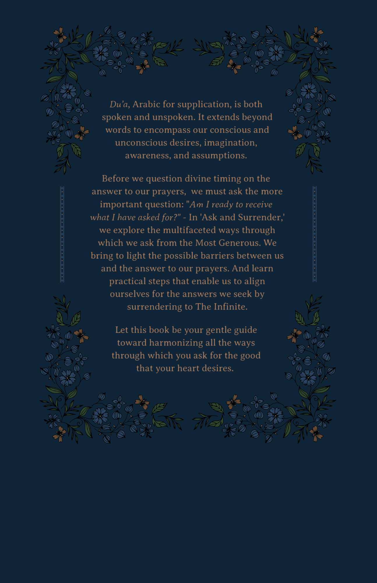 Ask and Surrender - back cover