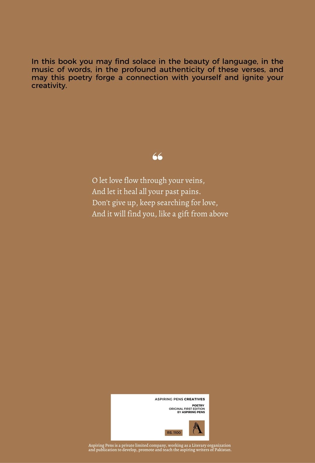 Prolonged Thoughts by Muaz Sharif — back cover
