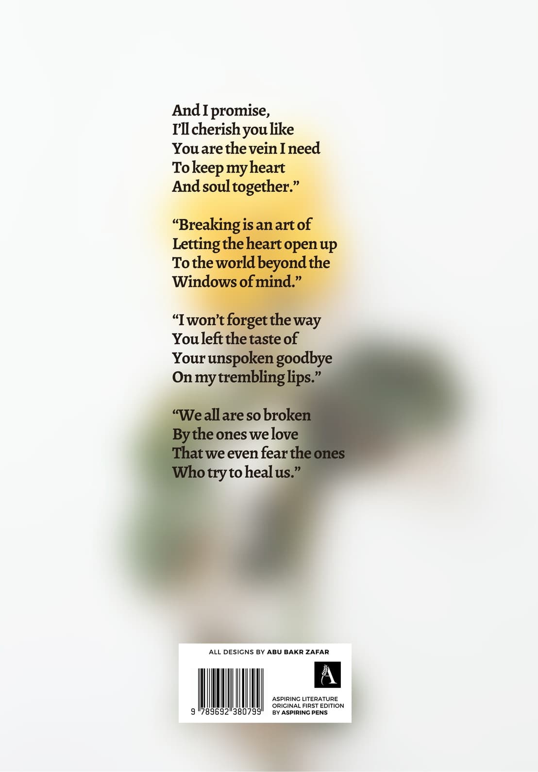 Torn Petals by Madeeha Fatima — back cover