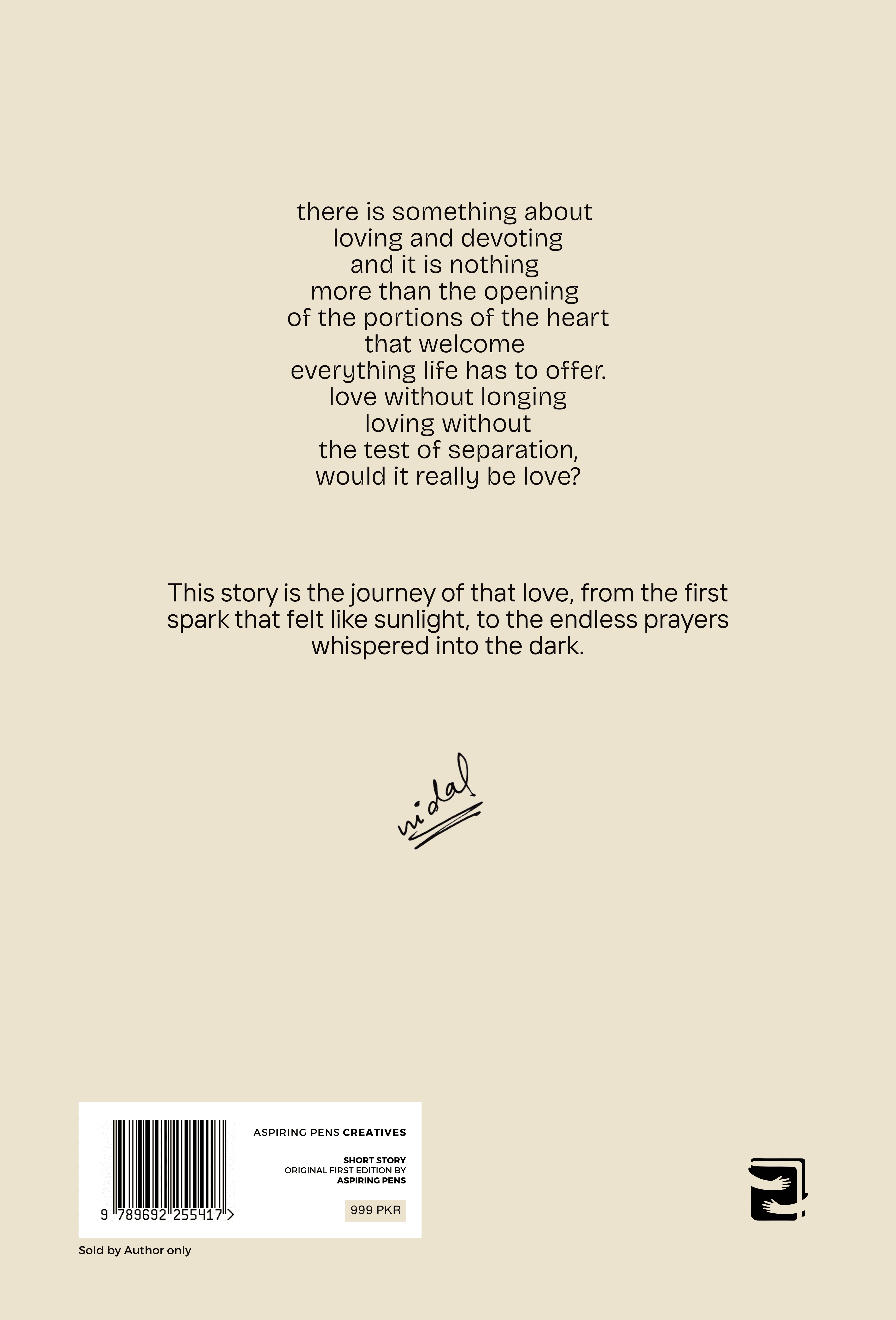 Cost of going too deep by Nida Imdad — back cover